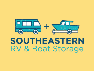 RV & Boat Storage Logo branding colorful digital flat identity illustration logo self storage