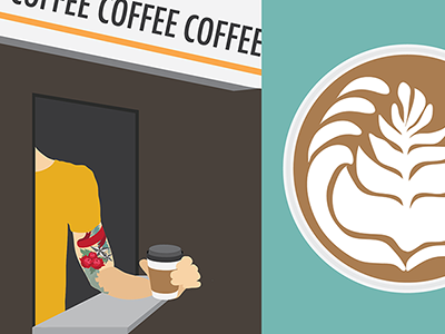 Coffee Station art coffee digital illustration latte