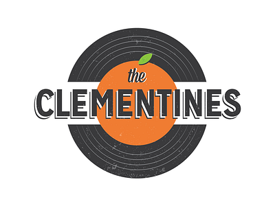 The Clementines band clementine logo orange record texture