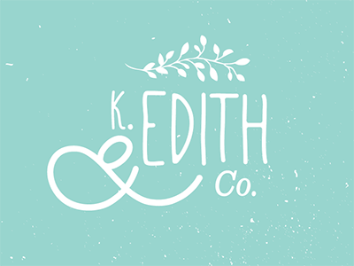 K. Edith & Co. brand furniture hand drawn identity teal vintage