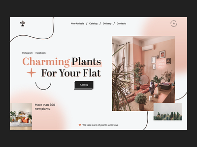 🪴 Plant Store amazing charming desktop graphic design plant red store ui ux website