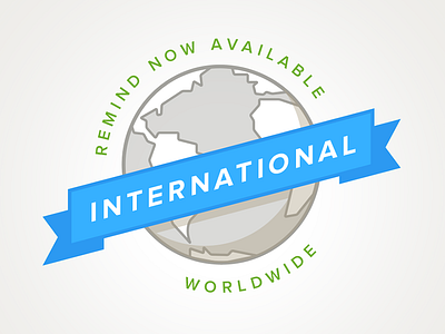 International badge education flag global globe international messaging remind vector world