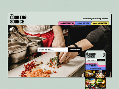 The Cooking Source Website branding cooking design food logo ui website