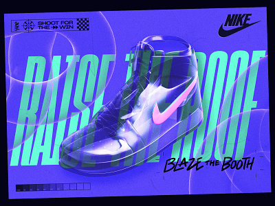 Nike — Raise the Roof 3d air jordans branding design lettering nike nike sneakers spline typogra typography