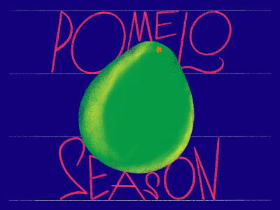Pomelo Season citurs design fruit hand lettering illustration lettering procreate typography
