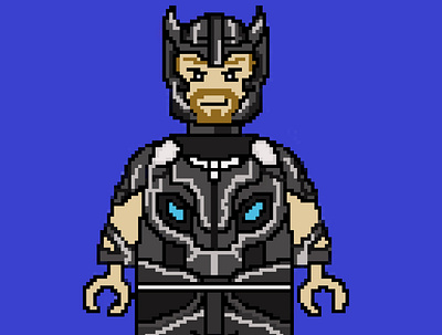 Pixel ThunderGod design illustration vector