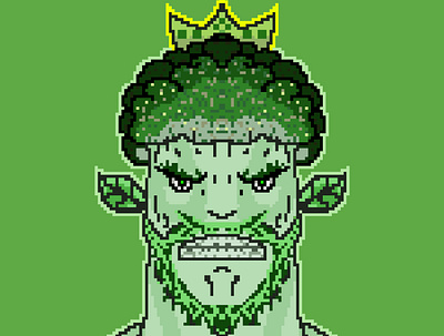 King Broccoli design illustration vector