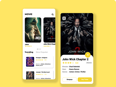 Movie App app clean ui movie app ui uidesign