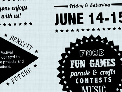 Festival Schedule graphic design print type
