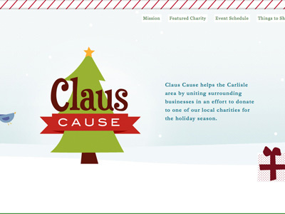 Claus Cause website illustration web design