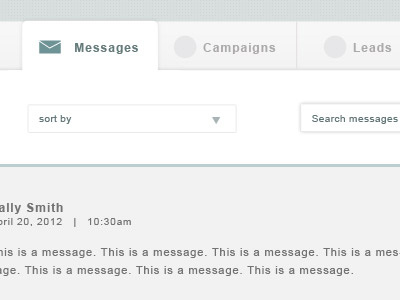 Messages blue gray ui