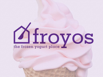 Froyos - Frozen Yogurt frozen yogurt logo purple