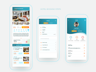 UI / UX Travel App Flight and Hotel mobile app design