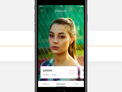 Dating app - Profiles app browse card dating ios profile ui