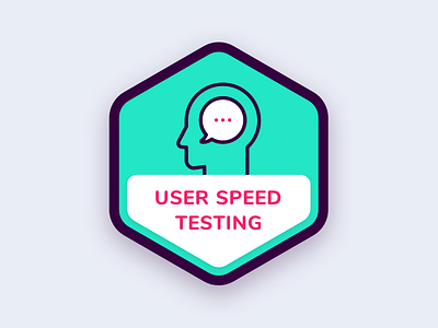 User speed testing sticker badge illustration interview meetup sticker user user testing