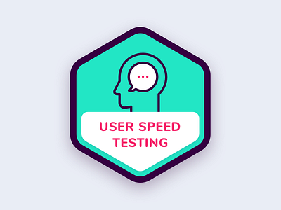 User speed testing sticker