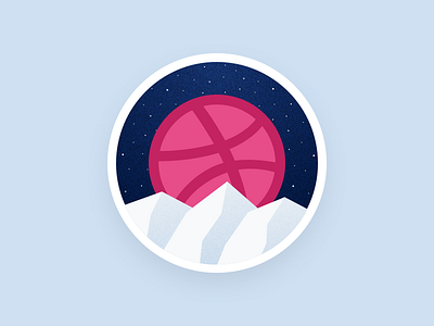 Dribbble Sticker Night Version