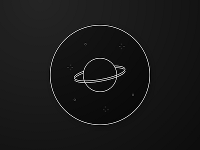 Space Coaster black and white circle coaster dark illustration planet space