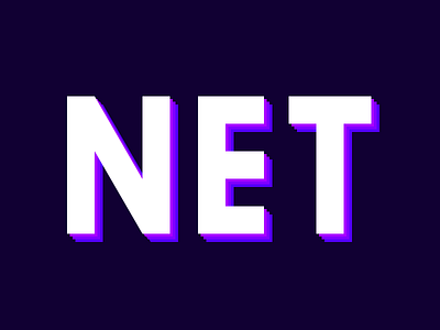 NET graphic net purple typogaphy