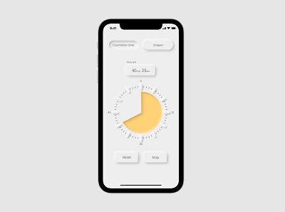 Daily UI 14 - Countdown app application classy daily daily ui dailyui design neumorph neumorphic neumorphism ui ux web