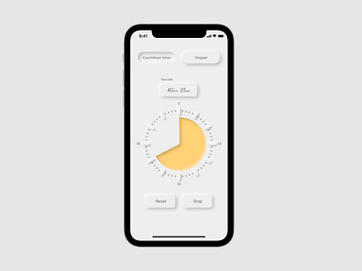 Daily UI 14 - Countdown app application classy daily daily ui dailyui design neumorph neumorphic neumorphism ui ux web