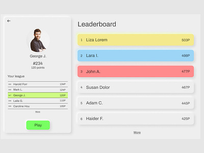 Daily UI 19 - Leaderboard