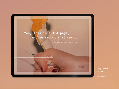 Daily UI #008 - 404 Page