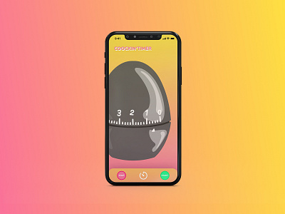 Daily UI #014 - Countdown Timer app appdesign coocking dailyui dailyui014 dailyuichallenge design egg gradient interfacedesign timer timer app timerapp ui uidesign xd