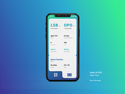 Daily UI #024 - Flight Ticket