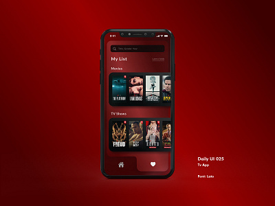 Daily UI #025 - TV App app appdesign dailyui dailyuichallenge design gradient interfacedesign movie netflix tvapp tvshow ui uidesign xd