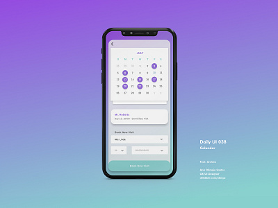 Daily Ui Challenge #038 - Calendar