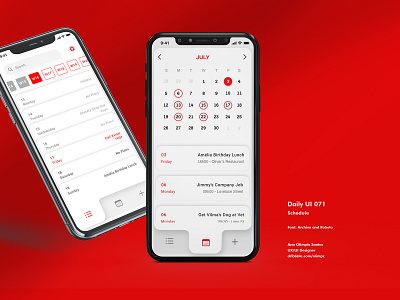 Schedule #071 DailyUi Challenge app appdesign calendar daily 100 challenge dailyui dailyui071 dailyuichallenge design gradient interfacedesign schedule app ui uidesign xd