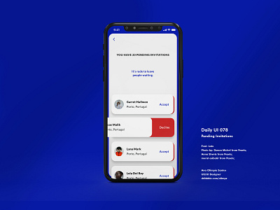 Pending Invitation #078 DailyUi Challenge