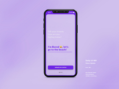 Status Update #081 DailyUi Challenge