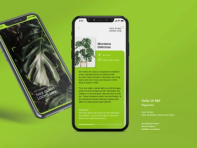 Pagination #085 DailyUi Challenge app appdesign dailyui dailyui085 dailyuichallenge design gradient information interfacedesign number pagination plants search ui uidesign xd