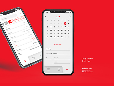 Create New #090 DailyUi Challenge add app appdesign calendar dailyui dailyui090 dailyuichallenge date design event gradient interface interfacedesign ui uidesign xd