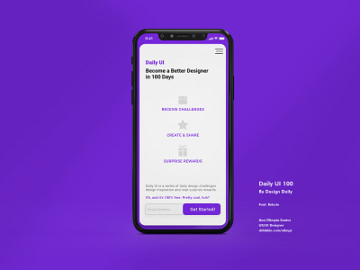 Re Design Daily Ui #100 DailyUi Challenge