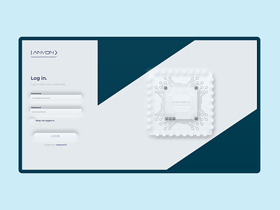 Anyon Log In Screen design neumorphic ui