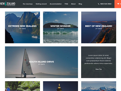 New Zealand Vacations - Our Journeys craftcms json api react