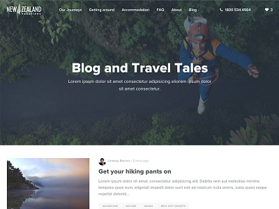 New Zealand Vacations - Blog craftcms elementapi reactjs