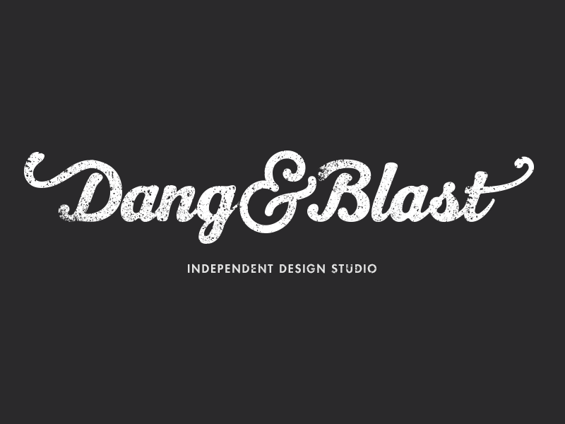 Dang & Blast Logo agency lettering logo script type