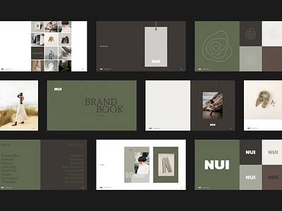 Nui — Brand Book brand book branding design graphic design identity logo logomark logotype social typography