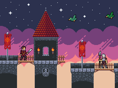 Night Castle | Pixel Art