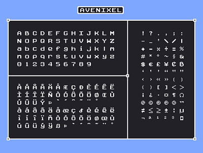 Avenixel | Free Font | Pixel Art aseprite bitfontmaker2 font free font pixel pixel art retro typography video game