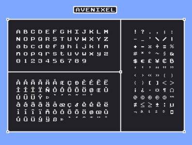 Avenixel Free Font Pixel Art By Gabriel Sammartino On Dribbble