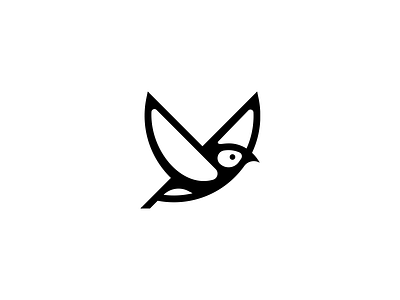 Bird bird fly illustration logo mark minimal wings