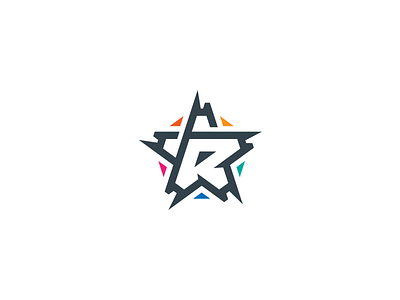 R Star club custom gaming geometric lettermark logo modern monogram motocross motorcycle r letter racing racing team sports star team wrap