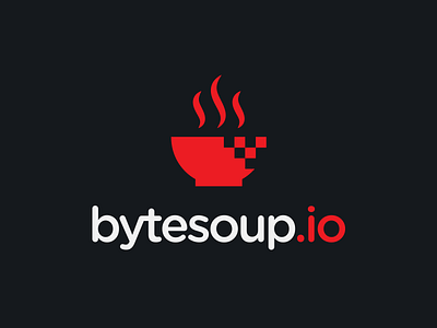 Bytesoup bowl bytes developer hot logo soup tech technology