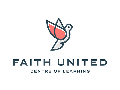 Faith United bird centre dove faith learning logo pigeon