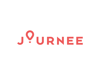 Journee air balloon fly journey logo minimal travel trip wordmark